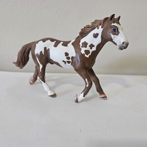 Schleich Brown White Pinto Stallion Horse 2006 4" Tall